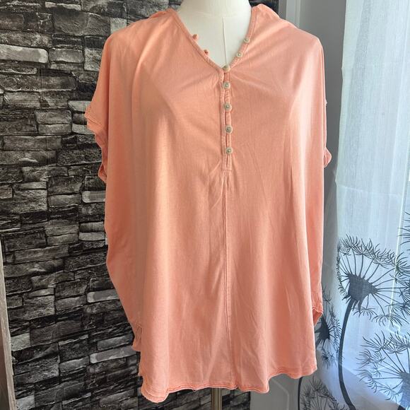Sonoma Lot of 2 Shirts SZ 0X 14W Lavender and Peach Button Raw Hem Sleeveless - Picture 1 of 12